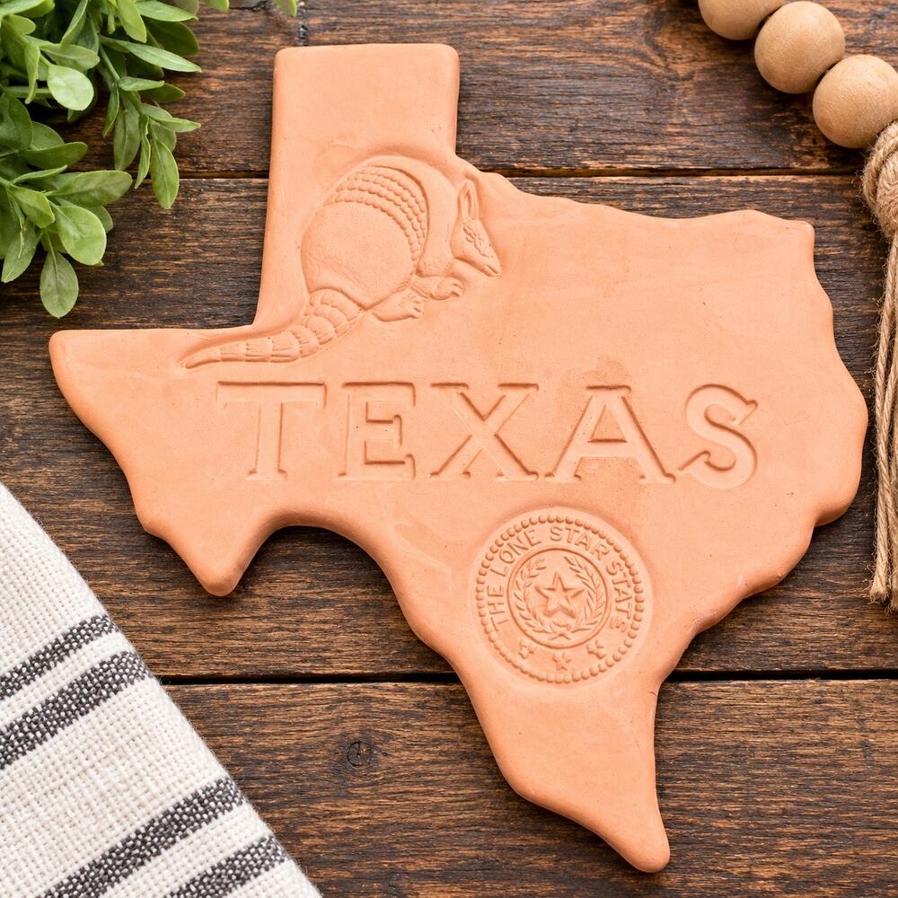 Brique Ware Texas Terracotta Trivet Armadillo Southwestern Rustic Decor Vintage